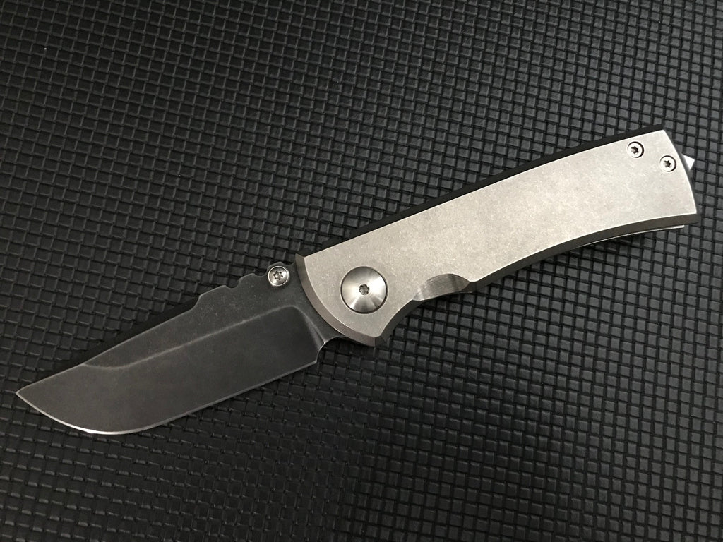 Chaves 228 V2 customized by Sean Campbell - Distressed DLC Pewter Scales, rock clip, and skull crusher spacer