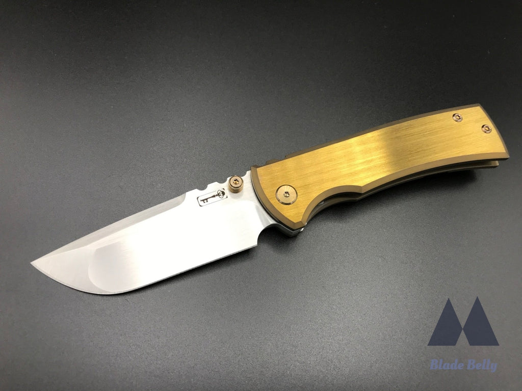 Chaves 229 By Fanatic Edge - Hand Rub Drop Point Polished Gold Scales W/ Bronze Hardware