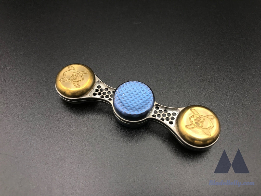 Grimsmo Bar Spinner - Titanium Buttons Arms With Brass Weights