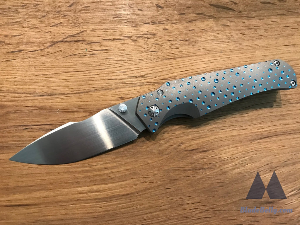 Jason Guthrie Scout - Hand Rub Harpoon Drop Point Milled Anodized Handles