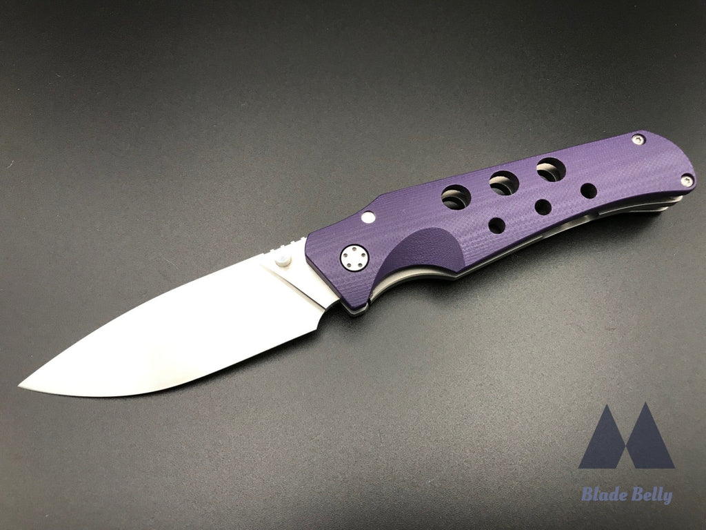 Jason Guthrie Scout - Satin Drop Point And Purple G10