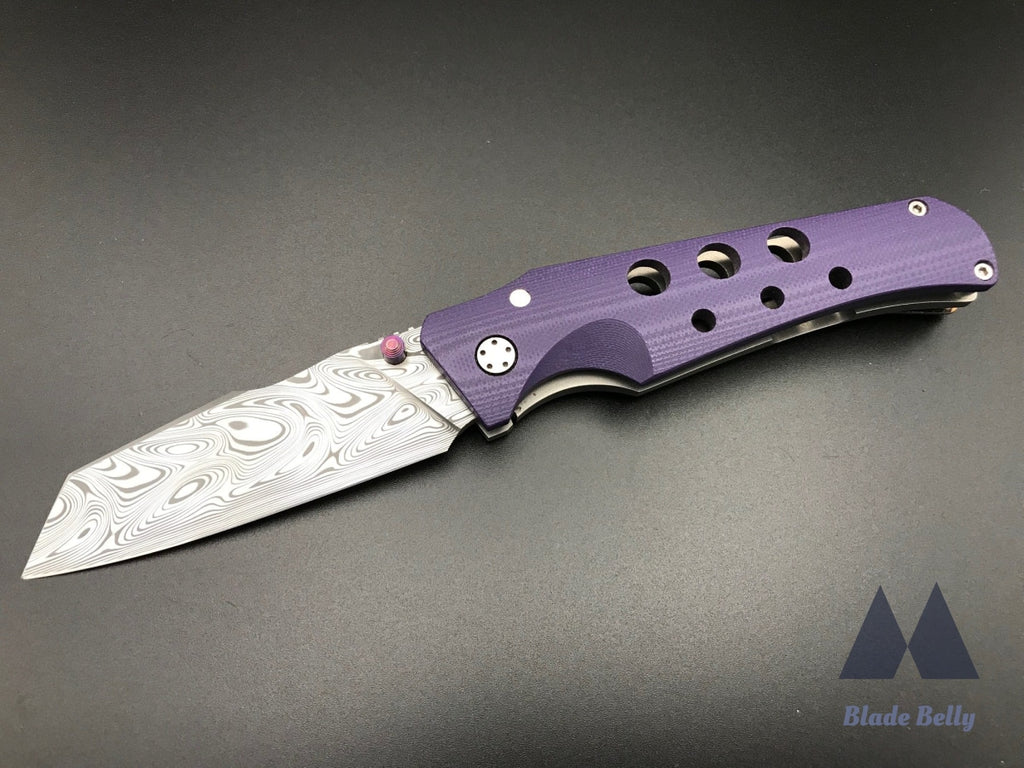 Jg Scout - Damasteel Wharncliffe And Purple G10