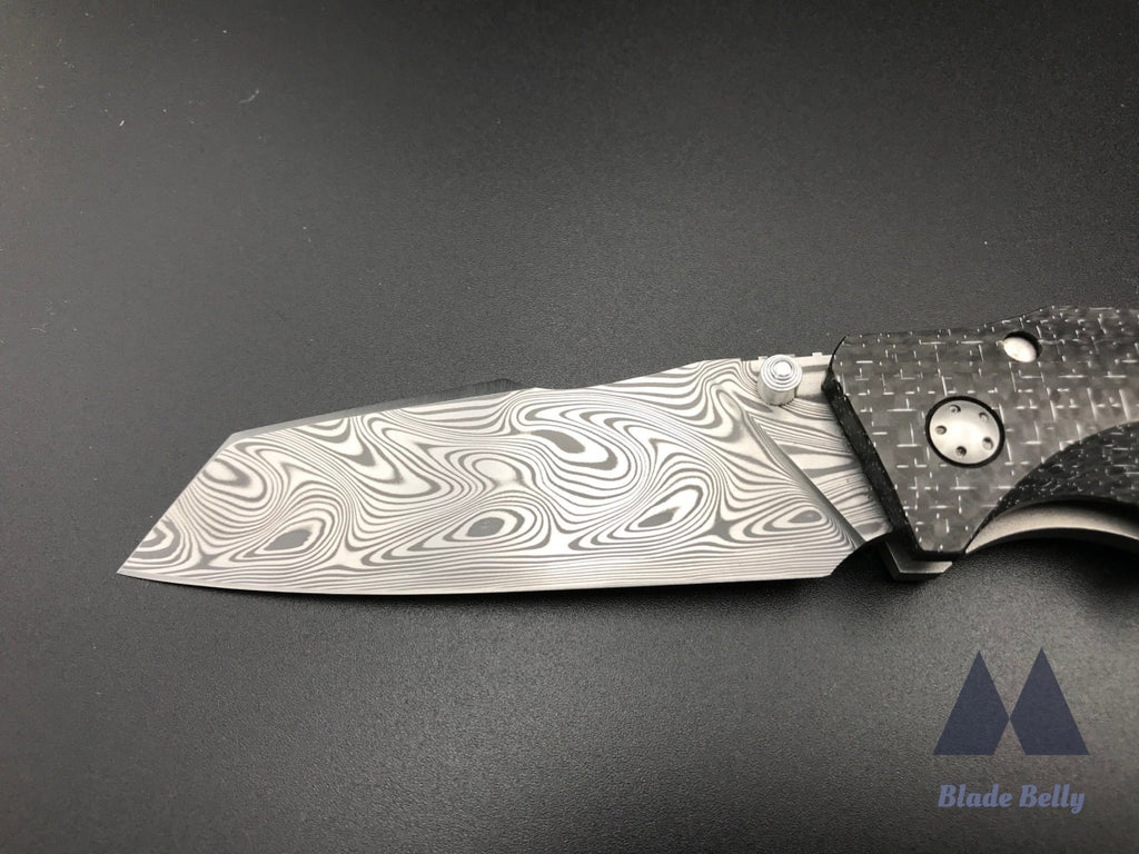 Jg Scout - Damasteel Wharncliffe And Silver Lightning Strike Carbon