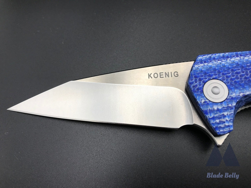 Koenig Mini Goblin - Burnish Blade W/ Polished Flats And Carbon Twill
