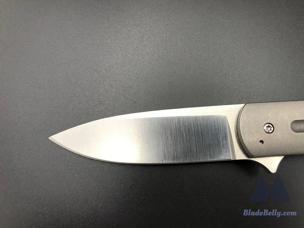 Ray Laconico Ezc - Satin Drop Point W/ Grooved Ti Handle