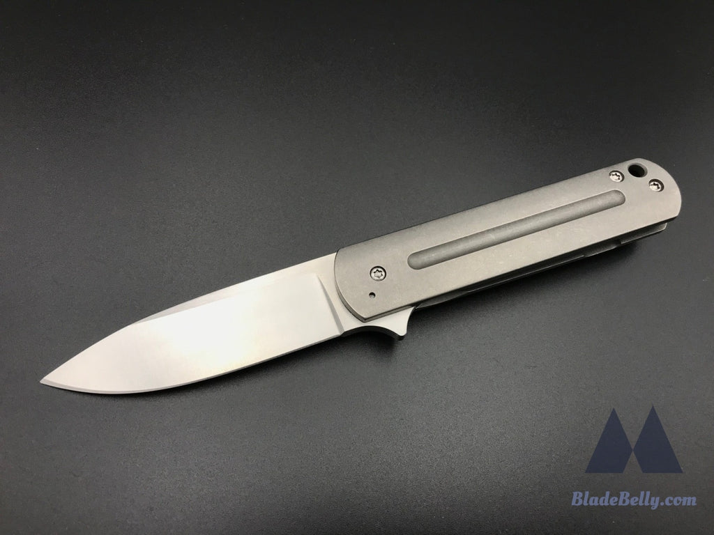 Ray Laconico Ezc - Satin Drop Point W/ Grooved Ti Handle