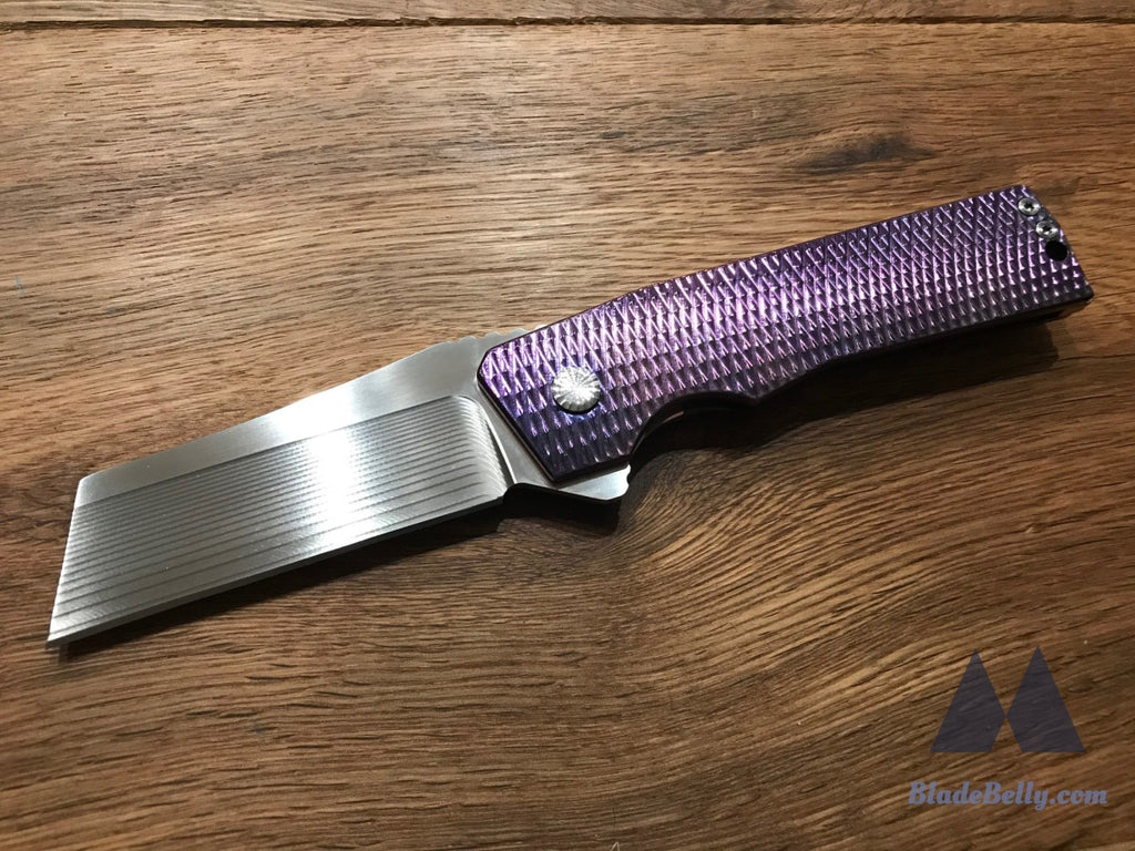 Rubens Titanium Tools Rone - Polished Cpm 154 Purple Ti Handle