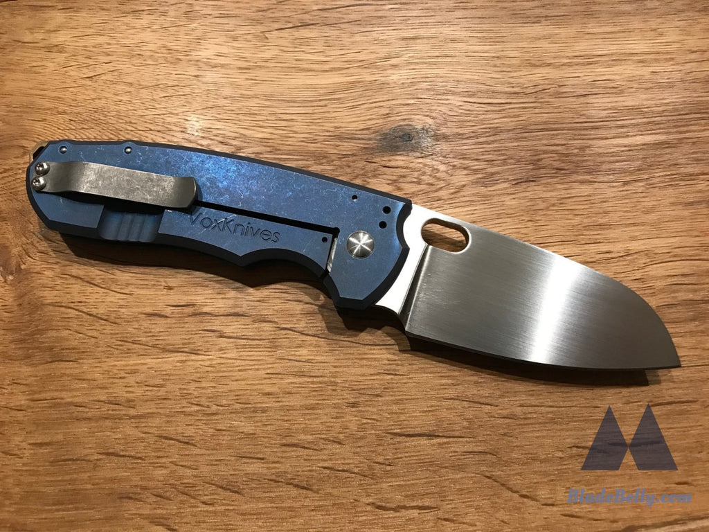 Vox Knives F5 - Hand Rub With Tumbled Anodized Handle