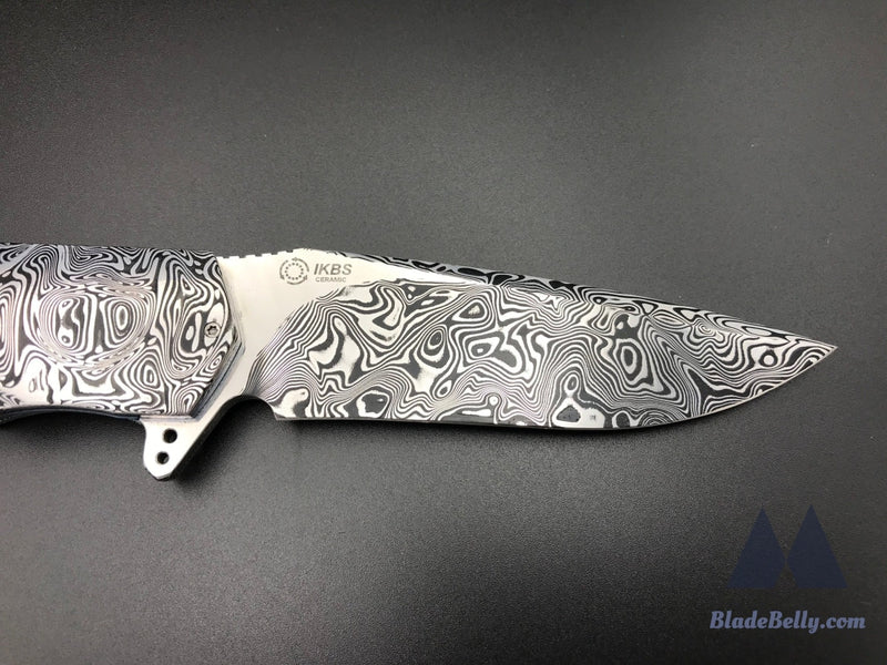 Andre Thorburn Lm44 - Damasteel Blade Bolsters W/ Copper Wire Carbon Fiber Handle