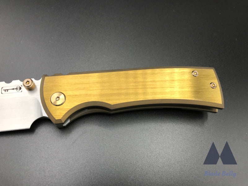 Chaves 229 By Fanatic Edge - Hand Rub Drop Point Polished Gold Scales W/ Bronze Hardware