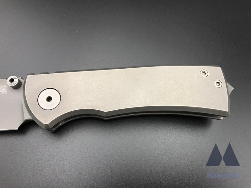 Chaves American Made Knives Redencion 228 V1 - Stonewashed Blade And Handles W/ Sean Campbell Skull