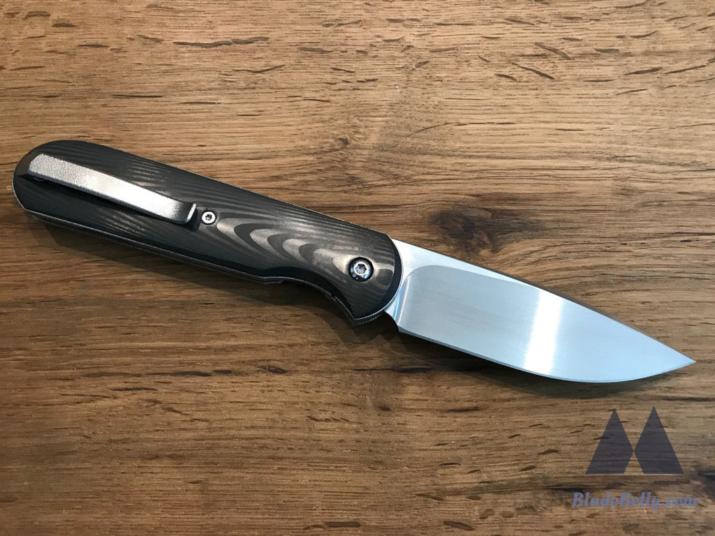 Gareth Bull Shamwari 3.3 - Hand Rub Drop Point Boomerang Carbon Fiber