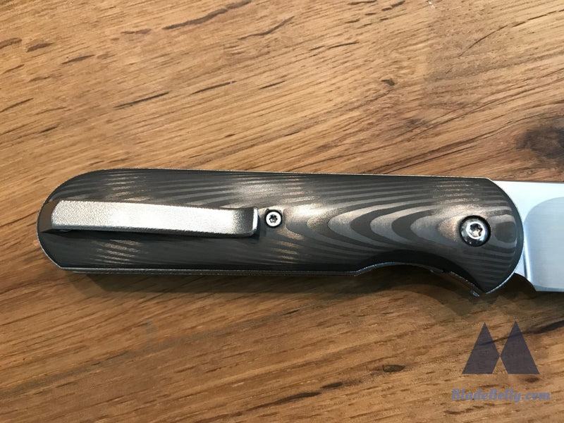 Gareth Bull Shamwari 3.3 - Hand Rub Drop Point Boomerang Carbon Fiber