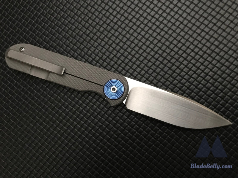 Gareth Bull Shamwari 3 - Hand Rub Drop Point Textured Titanium