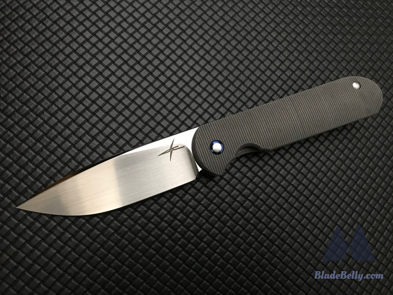 Gareth Bull Shamwari 3 - Hand Rub Drop Point Textured Titanium