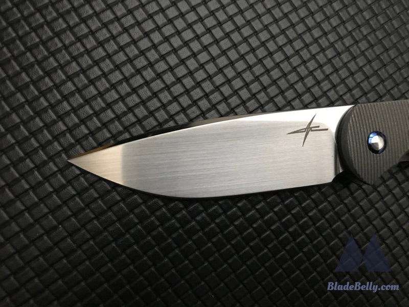 Gareth Bull Shamwari 3 - Hand Rub Drop Point Textured Titanium