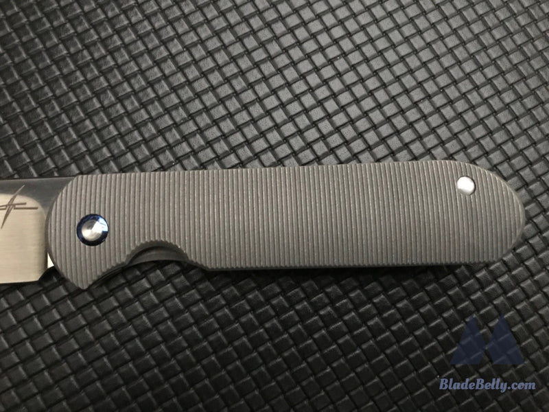 Gareth Bull Shamwari 3 - Hand Rub Drop Point Textured Titanium