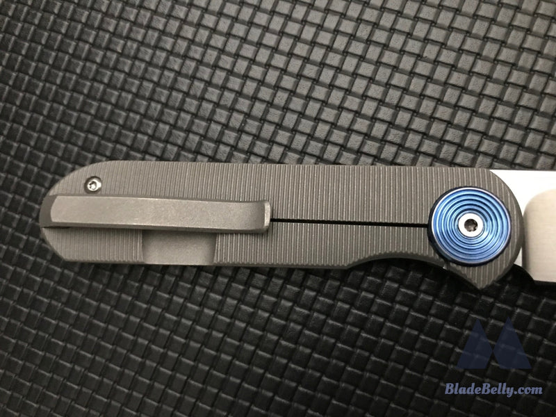 Gareth Bull Shamwari 3 - Hand Rub Drop Point Textured Titanium