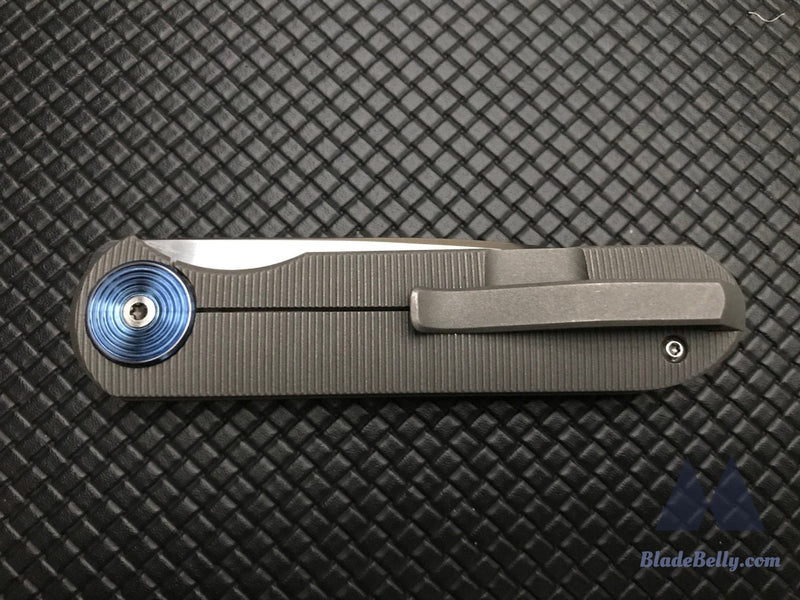 Gareth Bull Shamwari 3 - Hand Rub Drop Point Textured Titanium