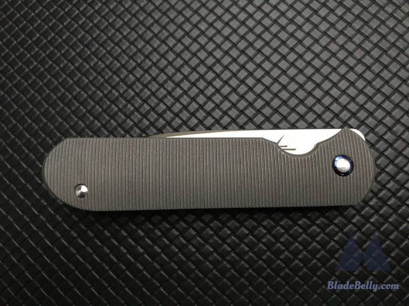 Gareth Bull Shamwari 3 - Hand Rub Drop Point Textured Titanium