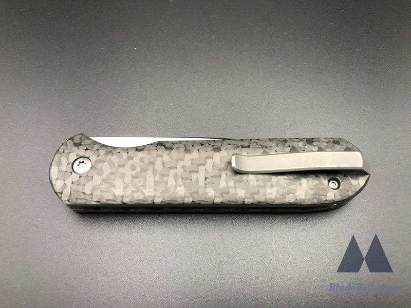 Gareth Bull Shamwari 3.3 - Hand Rub Satin Drop Point Black Weave Carbon Fiber