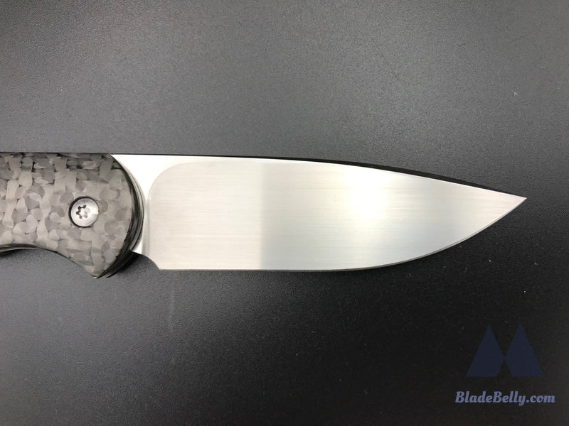 Gareth Bull Shamwari 3.3 - Hand Rub Satin Drop Point Black Weave Carbon Fiber