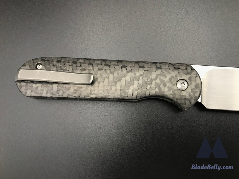 Gareth Bull Shamwari 3.3 - Hand Rub Satin Drop Point Black Weave Carbon Fiber