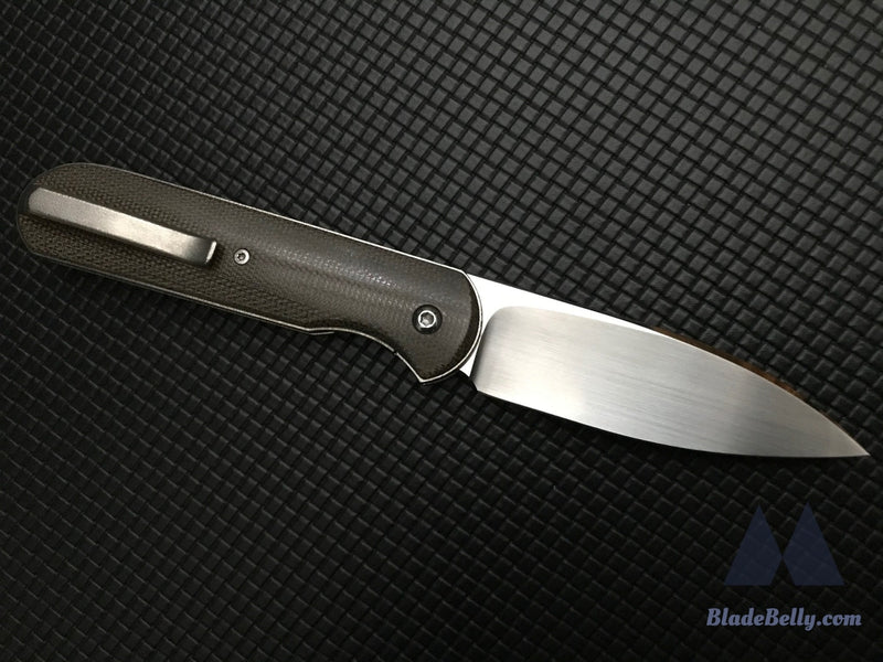 Gareth Bull Shamwari 3.3 - Hand Satin Drop Point With Green Micarta