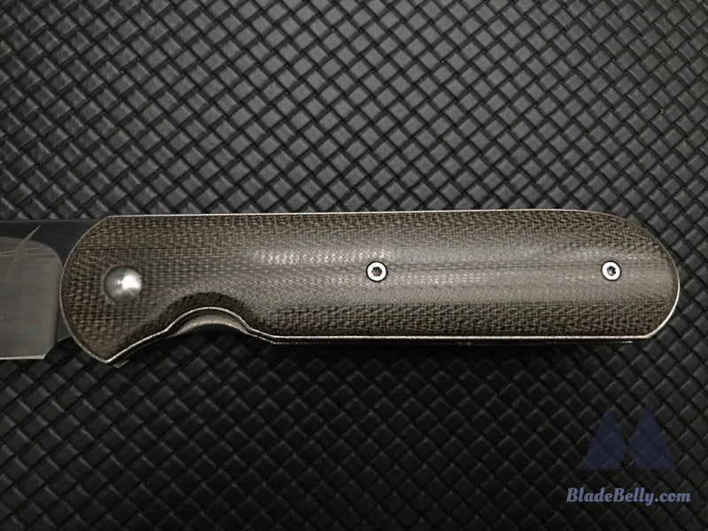 Gareth Bull Shamwari 3.3 - Hand Satin Drop Point With Green Micarta