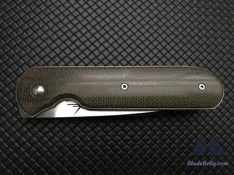 Gareth Bull Shamwari 3.3 - Hand Satin Drop Point With Green Micarta