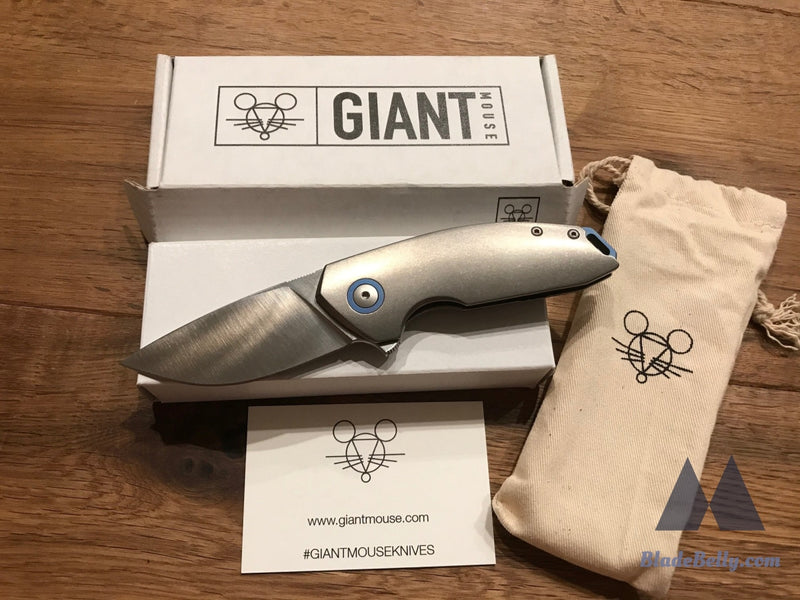 Giantmouse Gm4 - Satin Drop Point Smooth Stonewashed Handles