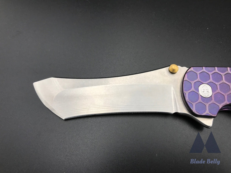 Grimsmo Norseman #1860 - Reverse Honeycomb Purple W/ Bronze Hardware