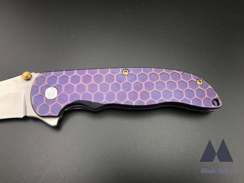 Grimsmo Norseman #1860 - Reverse Honeycomb Purple W/ Bronze Hardware