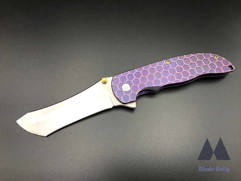 Grimsmo Norseman #1860 - Reverse Honeycomb Purple W/ Bronze Hardware