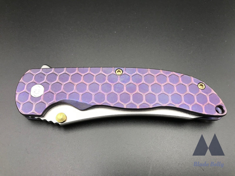 Grimsmo Norseman #1860 - Reverse Honeycomb Purple W/ Bronze Hardware