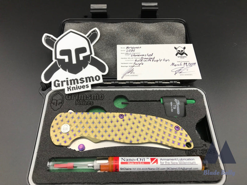 Grimsmo Norseman #2086 - Gold Diamond With Purple Tips