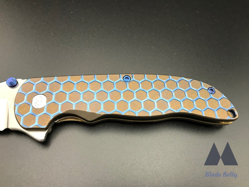 Grimsmo Norseman #2374 - Reverse Honeycomb Bronze W/ Blue Accents