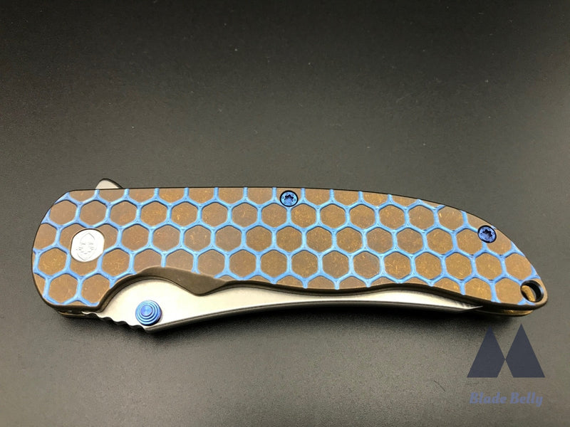 Grimsmo Norseman #2374 - Reverse Honeycomb Bronze W/ Blue Accents