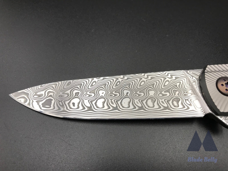 Holt Specter #337 - Gysinge Damasteel Blade And Feather Ti Handles W/ Timascus Clip