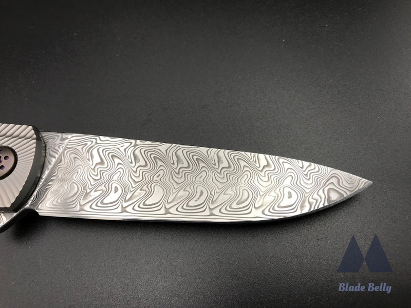 Holt Specter #337 - Gysinge Damasteel Blade And Feather Ti Handles W/ Timascus Clip