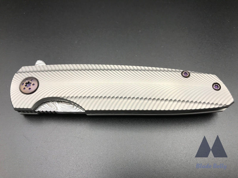 Holt Specter #337 - Gysinge Damasteel Blade And Feather Ti Handles W/ Timascus Clip