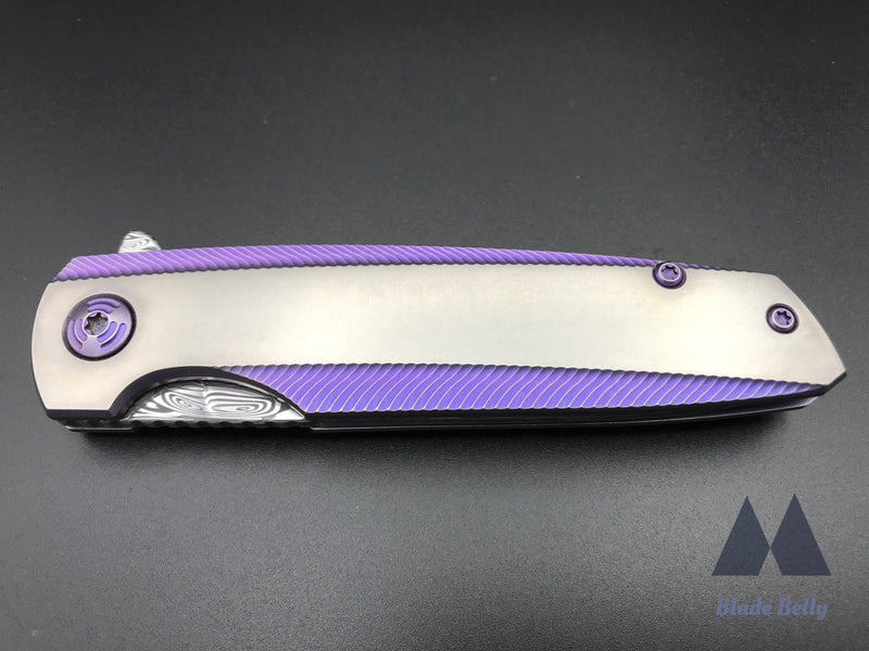 Holt Specter #337 V2 - Gysinge Damasteel Blade And Feather Ti Handles W/ Timascus Clip