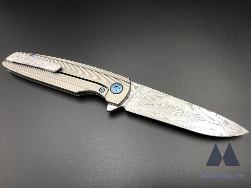 Holt Specter V2 - Thor Damasteel Blade Feather Handles W/ Clip