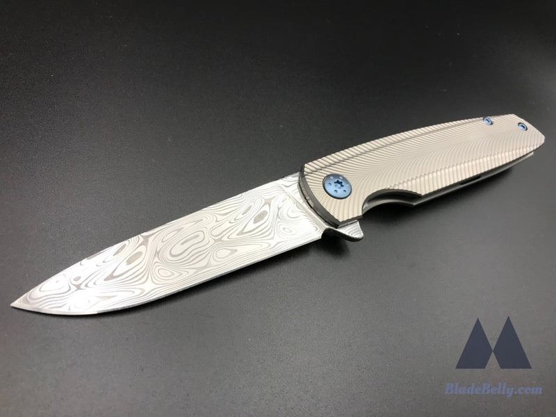 Holt Specter V2 - Thor Damasteel Blade Feather Handles W/ Clip