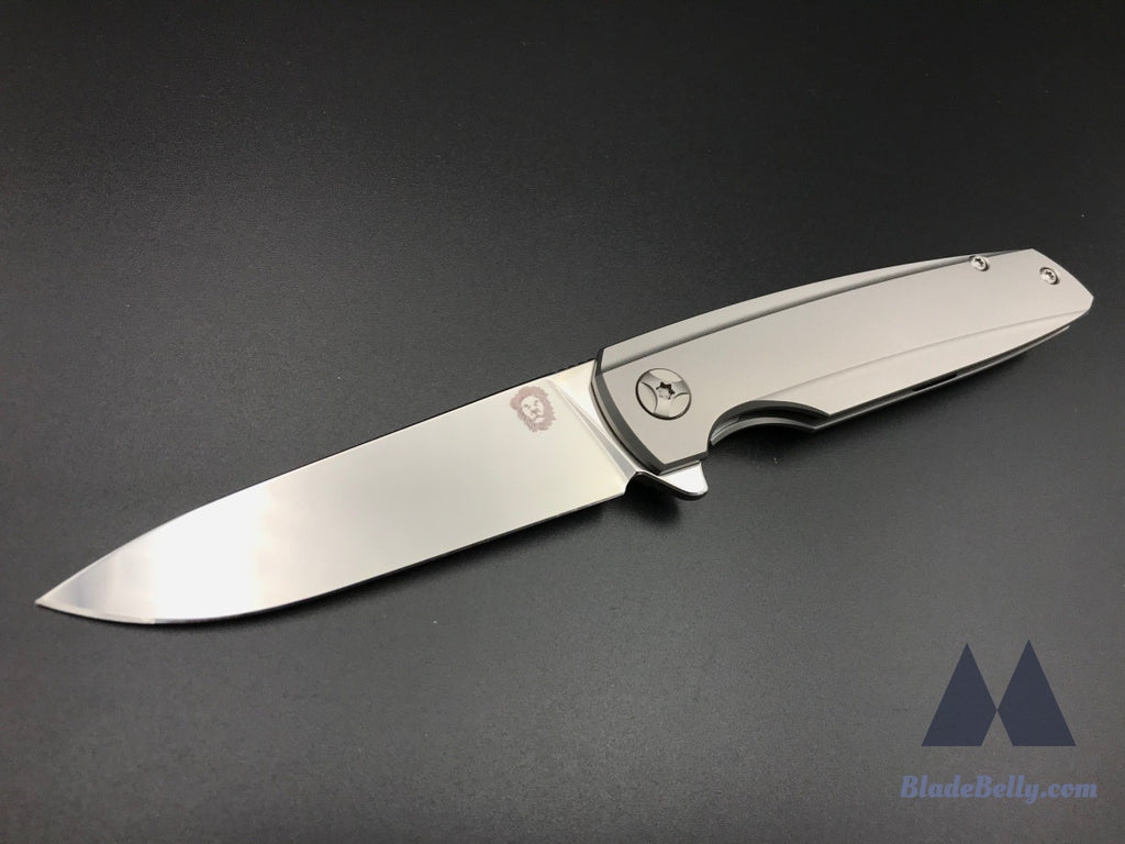 Holt Specter V3 - Cpm20Cv Near Mirror Blade W/ Nude Pinstripe Handle And Stonewashed Hardware