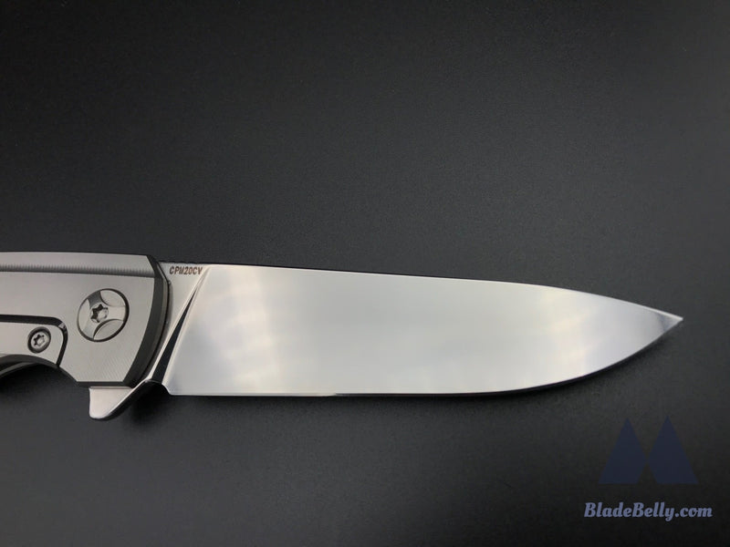 Holt Specter V3 - Cpm20Cv Near Mirror Blade W/ Nude Pinstripe Handle And Stonewashed Hardware