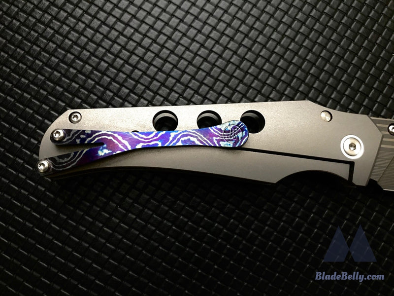 Jason Guthrie Scout - Bacon Wharncliffe Timascus Clip