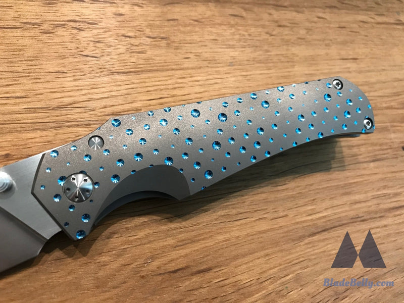 Jason Guthrie Scout - Hand Rub Harpoon Drop Point Milled Anodized Handles