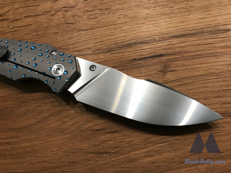 Jason Guthrie Scout - Hand Rub Harpoon Drop Point Milled Anodized Handles