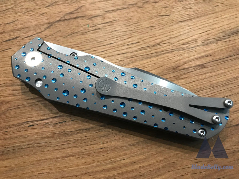 Jason Guthrie Scout - Hand Rub Harpoon Drop Point Milled Anodized Handles